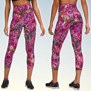 LULULEMON Base Pace High-Rise Running Tight 25" Size 2 Hyper Flow Pink Multi